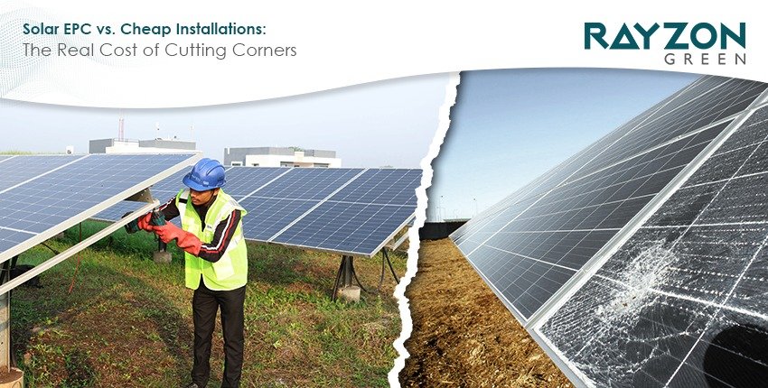 Solar EPC vs Cheap Installations – Rayzon Green solar engineering