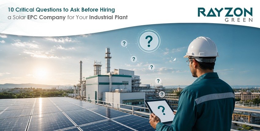 Industrial solar plant inspection by solar EPC engineers at factory site