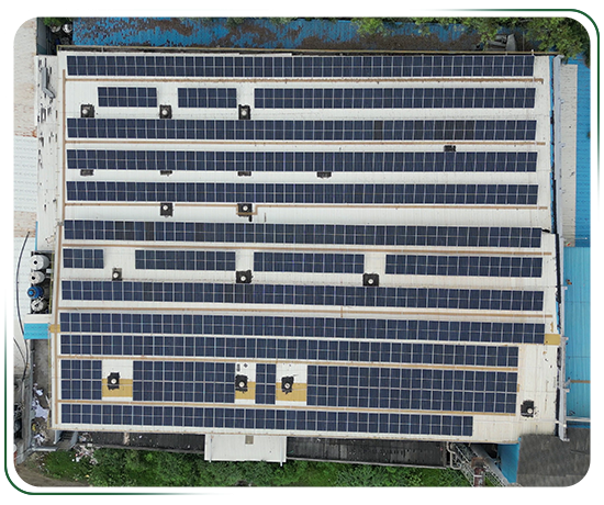 Large-scale solar farm with fully automated solar tracking systems to optimize energy generation by following the sun's movement.