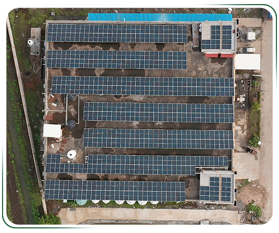 Close-up view of manually adjustable seasonal tilt solar panels designed to adapt to varying sunlight angles for efficient energy output.